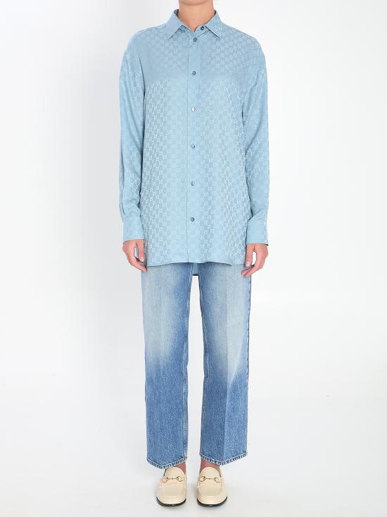 25FW 구찌 스트레이트 핏 데님 팬츠 812233XDC7S 4009 LIGHT BLUE - GUCCI