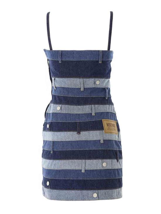 24FW 모스키노 숏 원피스 040237351888 Blue - MOSCHINO