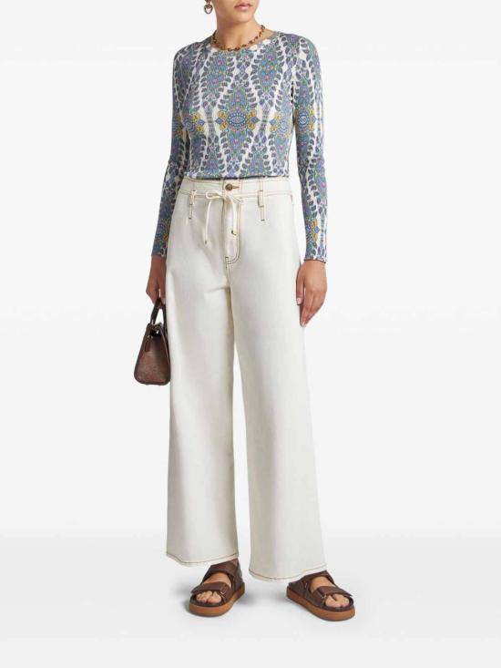  에트로 스트레이트 팬츠 WRNB0006AU069W3789 White - ETRO