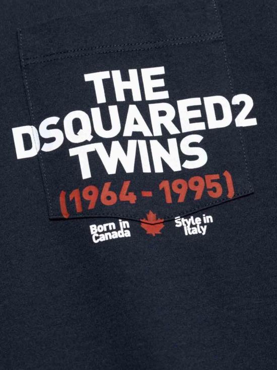 25SS 디스퀘어드2 반팔 티셔츠 S74GD1407S23009524W Dark Blue - DSQUARED2