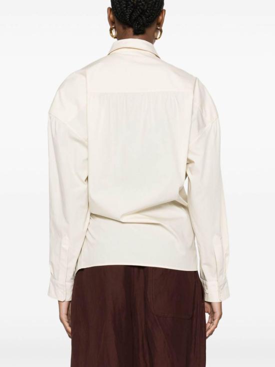  르메르 스트레이트 칼라 트위스트 셔츠 SH1141LF588YE507 WHITE - LEMAIRE