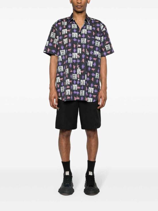  꼼데가르송 반팔 셔츠 FMB002S24PRINT Black - COMME DES GARCONS