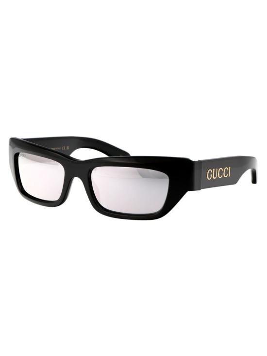 25FW 구찌 안경 GG1296S 002 SUNGLASSES 002 BLACK BLACK SILVER - GUCCI