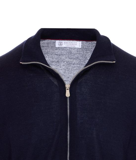 26SS 브루넬로 쿠치넬리 집업 니트 M2300106CW425 BLUE - BRUNELLO CUCINELLI