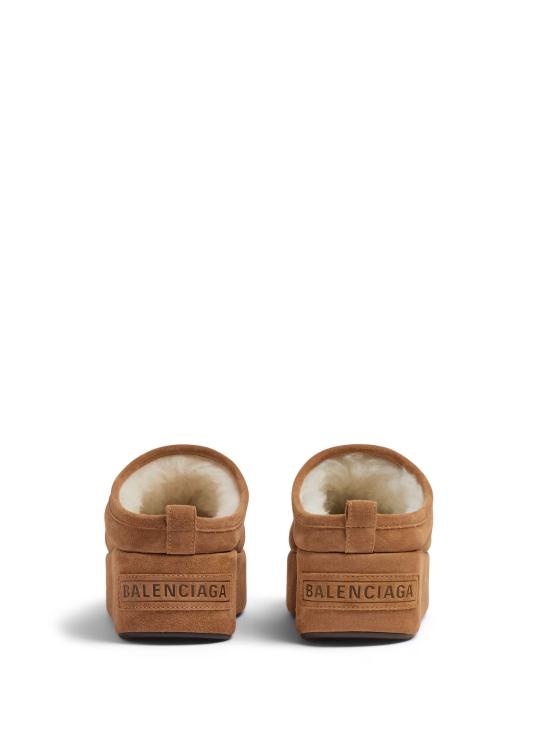 25FW 발렌시아가 알래스카 소프트 플랫폼 뮬 825258WBFC12200 BROWN WHITE - BALENCIAGA
