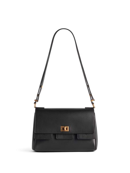 25FW 발렌시아가 벨 에어 플랩백 XS 8337712ABAV1000 BLACK