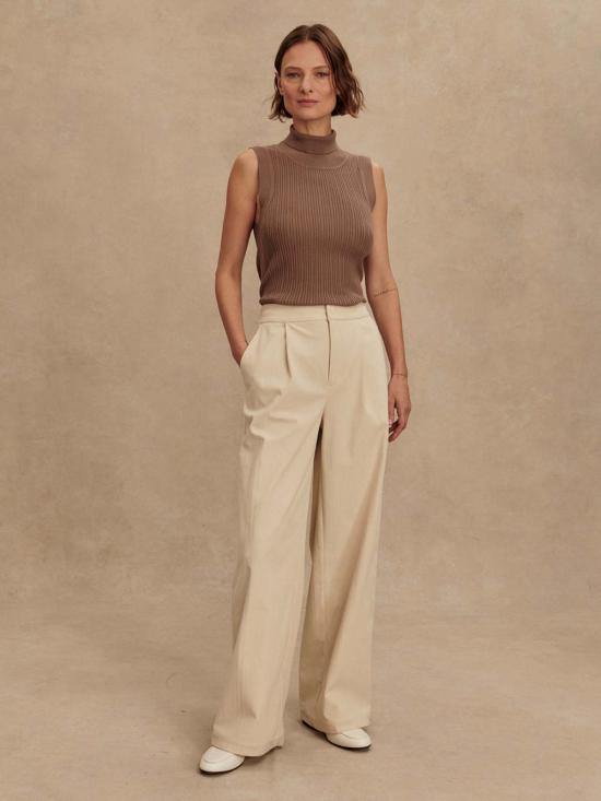  발리 민소매 티셔츠 바를리 아나스타샤 리브 니트 탱크 - VARLEY