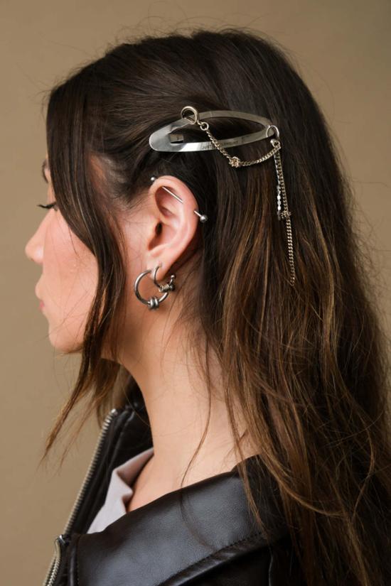  저스틴 클렌퀏 액세서리 저스틴 클렌켓 레이첼 헤어 클립 실버