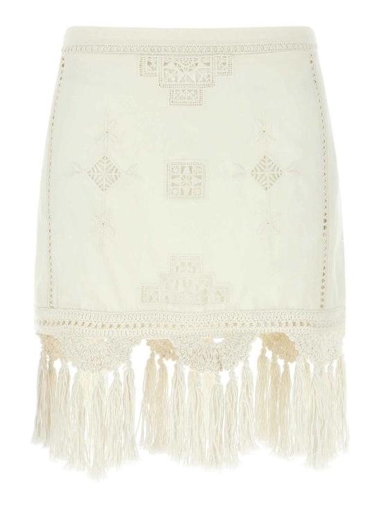  이자벨마랑 미디 스커트 JU0325FAC1J12I20WH White