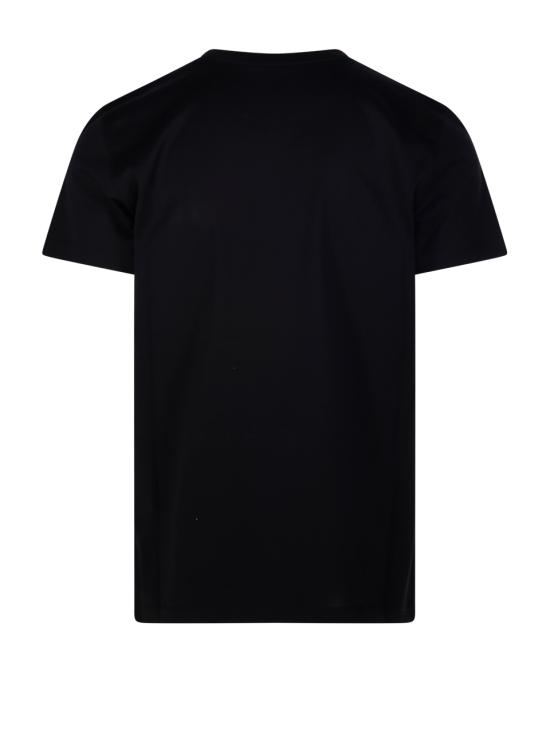 25FW 몽클레어 더블 로고 패치 코튼 티셔츠 8C000358390Y999 BLACK DOM - MONCLER