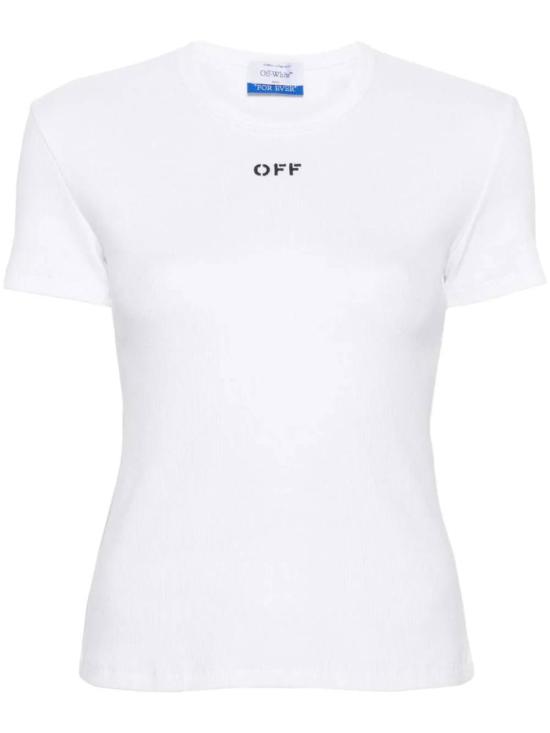 25FW 오프화이트 반팔 티셔츠 OWAA065C99JER0050110 White