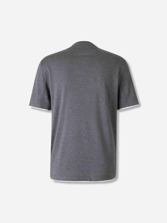 25FW 브루넬로 쿠치넬리 반팔 셔츠 MH8367427 CWD40GRIGIO SC EX 1397 EX 572 WHITE - BRUNELLO CUCINELLI