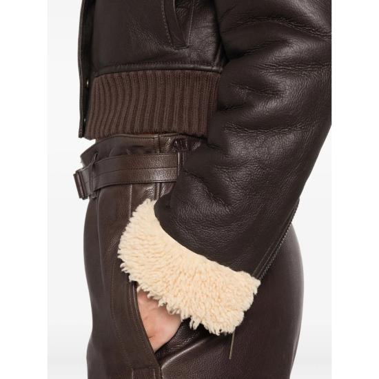 25FW 알렉산더 맥퀸 가죽 자켓 838597 Q5APS 2129 BROWN - ALEXANDER MCQUEEN