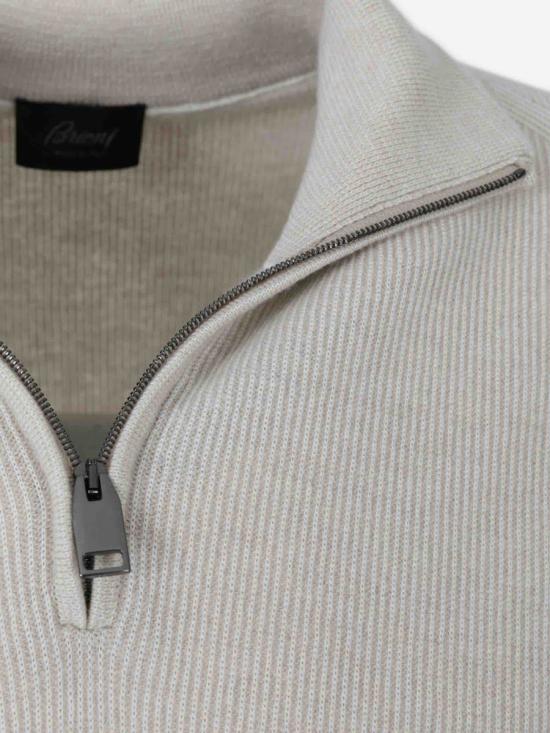 25FW 브리오니 집업 니트 UMS70LOCK12 9790BEIGE WHITE Beige - BRIONI