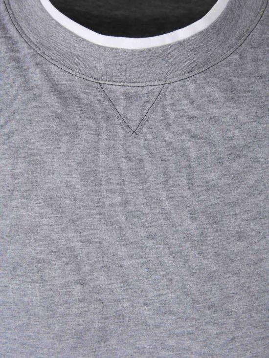 25FW 브루넬로 쿠치넬리 반팔 셔츠 M0B137451G CM917GRIGIO MEDIO WHITE - BRUNELLO CUCINELLI