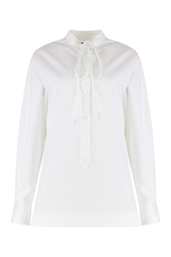 25FW 구찌 로고 자수 셔츠 836454Z7ADR 9000 WHITE