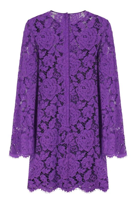 25FW 돌체앤가바나 숏 원피스 F6DJOTHLM7L F0571 PURPLE - DOLCE & GABBANA