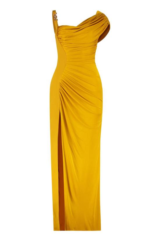 25FW 베르사체 롱 원피스 10141271A12497 1O980 OCHER