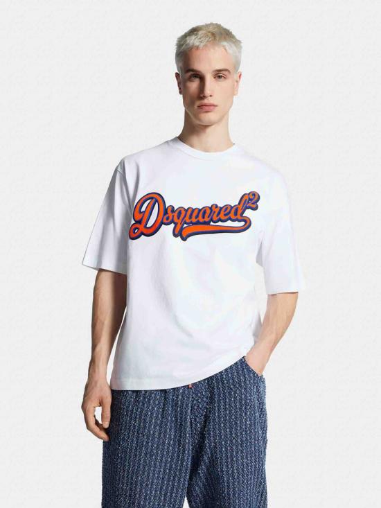 25FW 디스퀘어드2 반팔 셔츠 S74GD1435S24583 100 WHITE - DSQUARED2