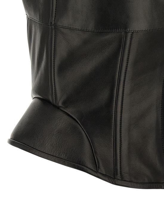 25FW 에르마노 설비노 민소매 티셔츠 D472L734GKH95708 Black - ERMANNO SCERVINO