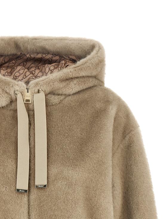 26FW 에르노 멜란지 얼터너티브 밍크 퍼 보머 자켓 GI000318D127391985 Beige - HERNO