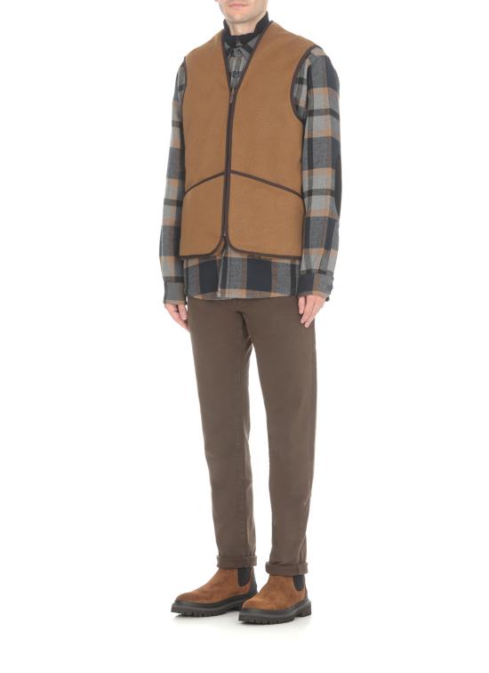 25FW 바버 웜 파일 웨이스트코트 집 인 라이너 MLI0004 MLI1BR31 Brown - BARBOUR