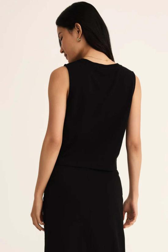  Z 서플라이 민소매 티셔츠 Z Supply 슬론 저지 머슬 탱크 트루 블랙 - Z SUPPLY