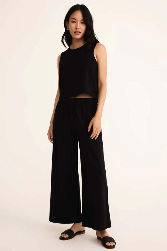  Z 서플라이 민소매 티셔츠 Z Supply 슬론 저지 머슬 탱크 트루 블랙 - Z SUPPLY