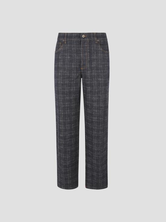 25FW 버버리 루즈 체크 데님 진 8110647 A5924 INDIGO IP CHECK