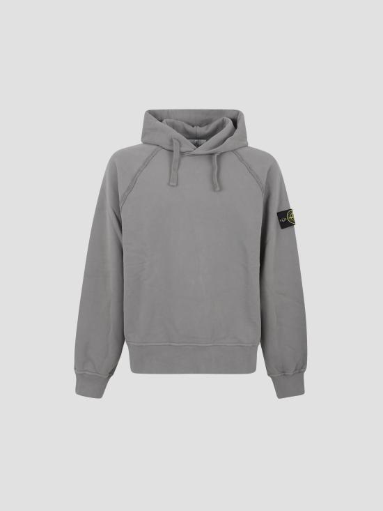 25FW 스톤 아일랜드 6100023 브러쉬드 오가닉 코튼 플리스 오버사이즈 후드 티셔츠 후드 티셔츠 K2S156100023S0A20 V006B CEMENT GREY