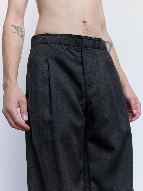  아워레가시 스트레이트 팬츠 아워 레거시 하바나 브라운 체인 울 레저 팬츠 - OUR LEGACY