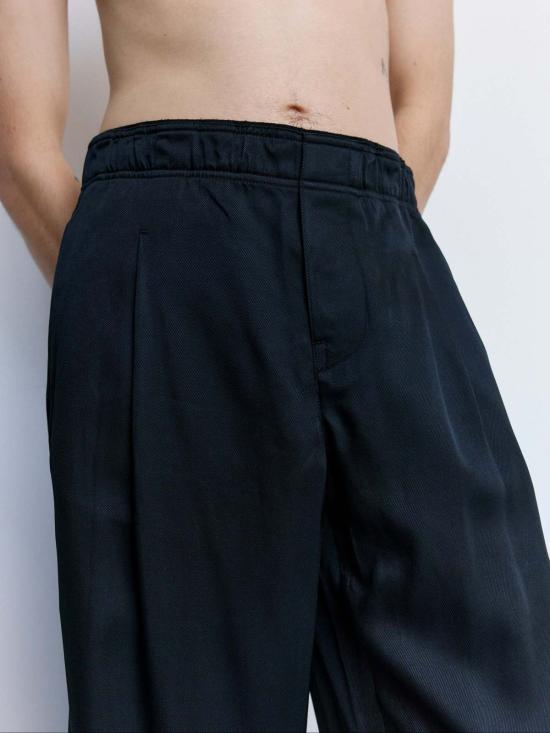  아워레가시 스트레이트 팬츠 아워 레거시 프레시 블랙 타맥 트윌 비스코스 레저 팬츠 - OUR LEGACY