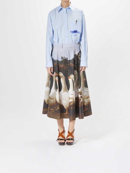  모스키노 롱 스커트 010205531888 Multicolour - MOSCHINO