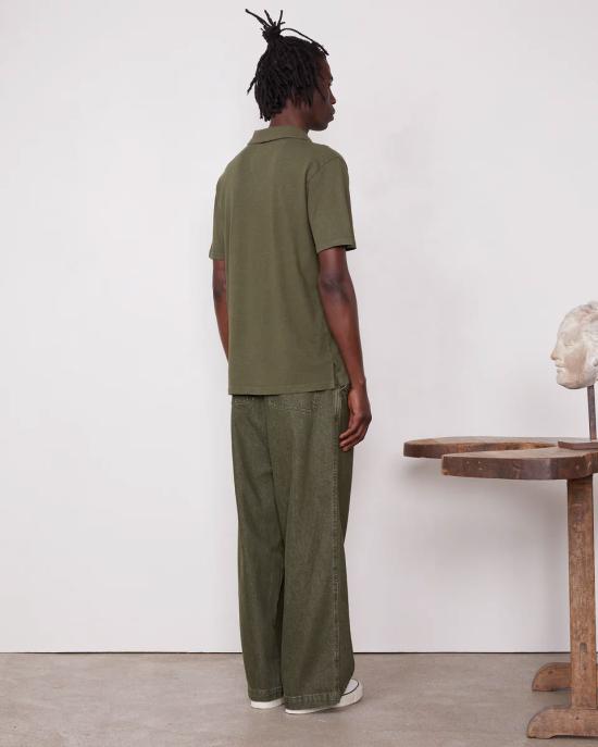 25SS 오피신 제네랄 폴로 티셔츠 S25MTEE209 OLIVE NIGHT Green - OFFICINE GENERALE