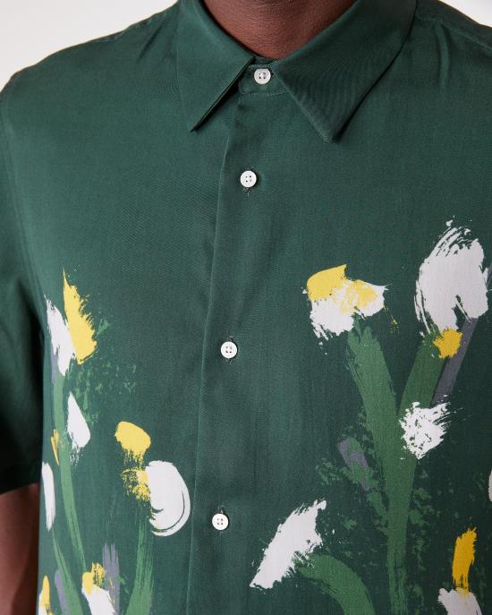 25SS 오피신 제네랄 반팔 셔츠 S25MSHI024 PINGREEN LETUCE GREY Green - OFFICINE GENERALE