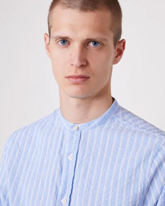 25SS 오피신 제네랄 긴팔 셔츠 S25MSHI030 DREAMBLUE WHITE Blue - OFFICINE GENERALE