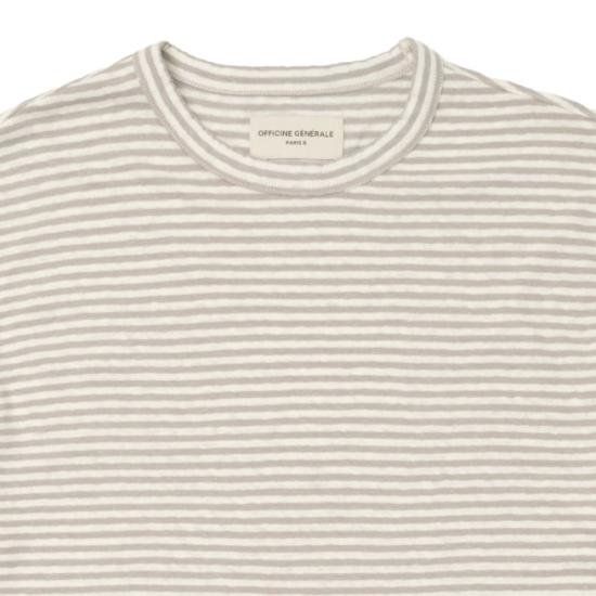 25SS 오피신 제네랄 긴팔 티셔츠 S25MTEE227 HEATHER GREY ECRU Grey - OFFICINE GENERALE