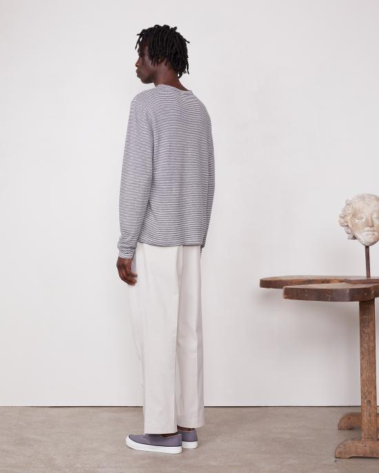 25SS 오피신 제네랄 긴팔 티셔츠 S25MTEE227 HEATHER GREY ECRU Grey - OFFICINE GENERALE