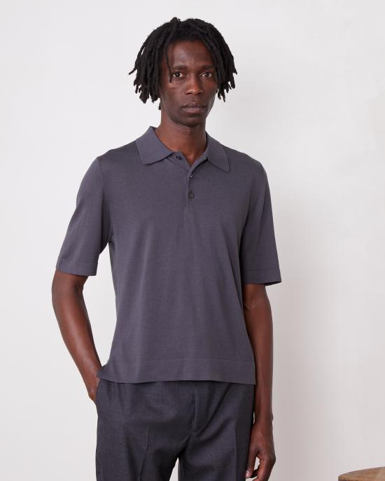 25SS 오피신 제네랄 폴로 티셔츠 S25MKNT300 ASH GREY Grey - OFFICINE GENERALE