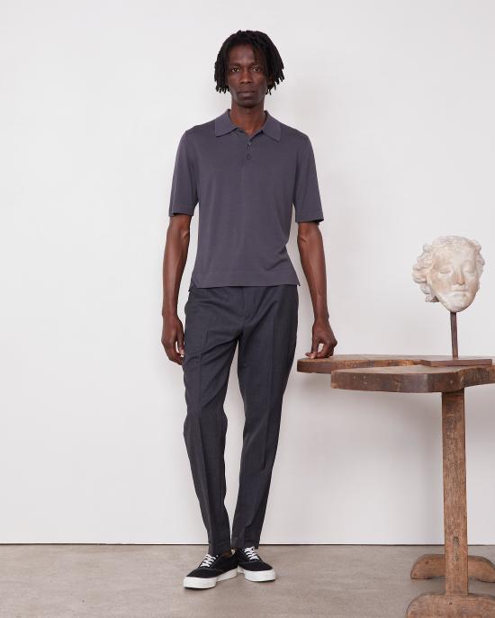 25SS 오피신 제네랄 폴로 티셔츠 S25MKNT300 ASH GREY Grey - OFFICINE GENERALE