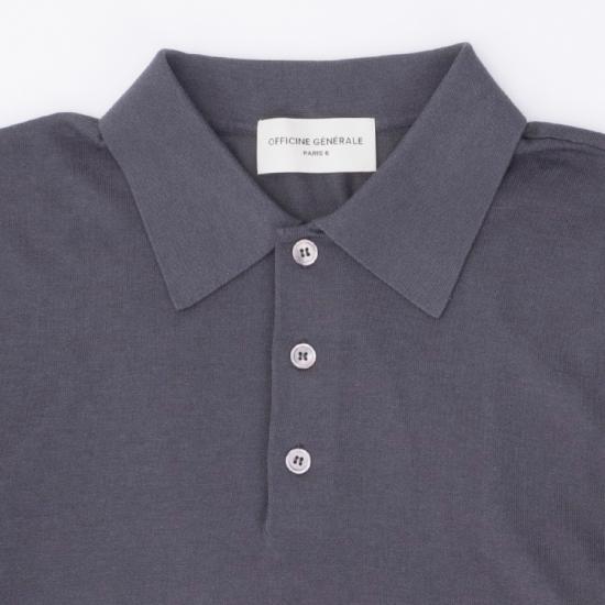25SS 오피신 제네랄 폴로 티셔츠 S25MKNT300 ASH GREY Grey - OFFICINE GENERALE