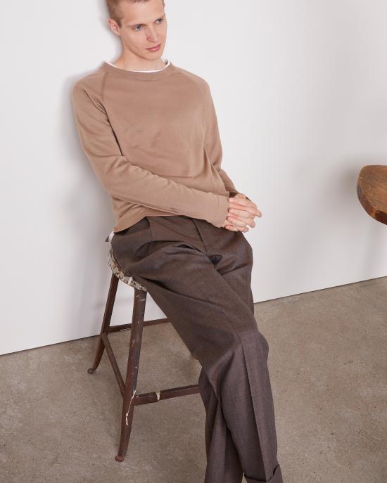 25SS 오피신 제네랄 스웨터 S25MKNT307 DRY BROWN Beige - OFFICINE GENERALE