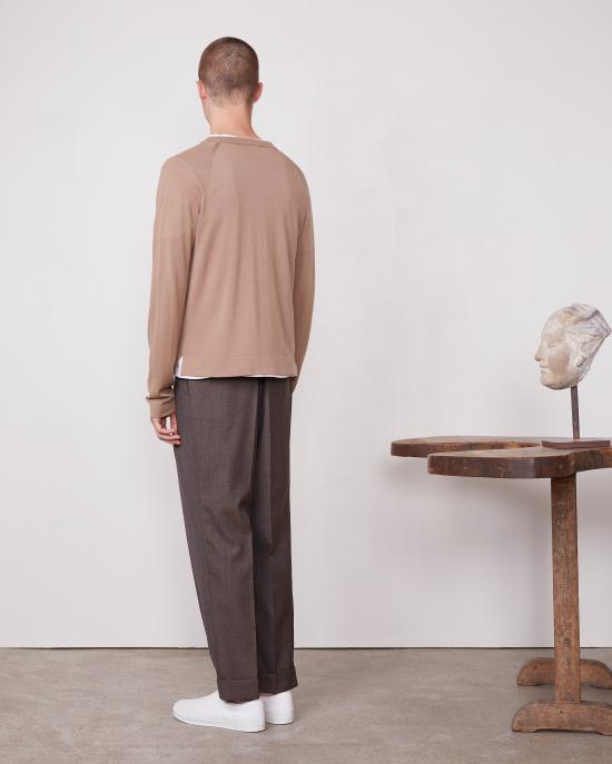 25SS 오피신 제네랄 스웨터 S25MKNT307 DRY BROWN Beige - OFFICINE GENERALE