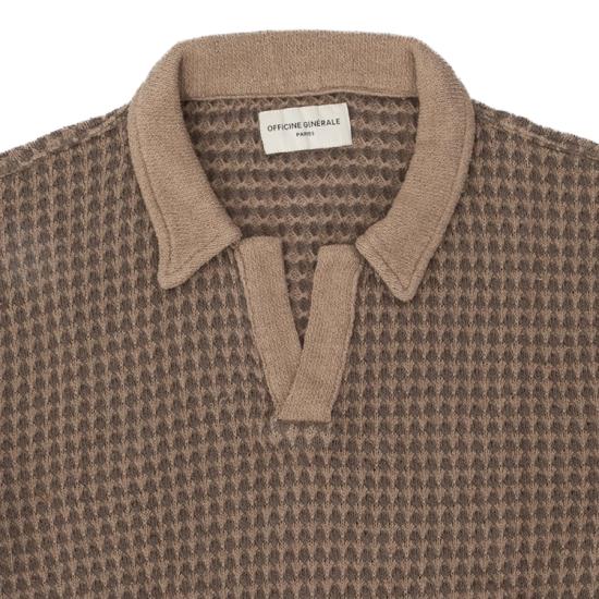 25SS 오피신 제네랄 폴로 티셔츠 S25MTEE221 TAUPE DRYBROWN Brown - OFFICINE GENERALE