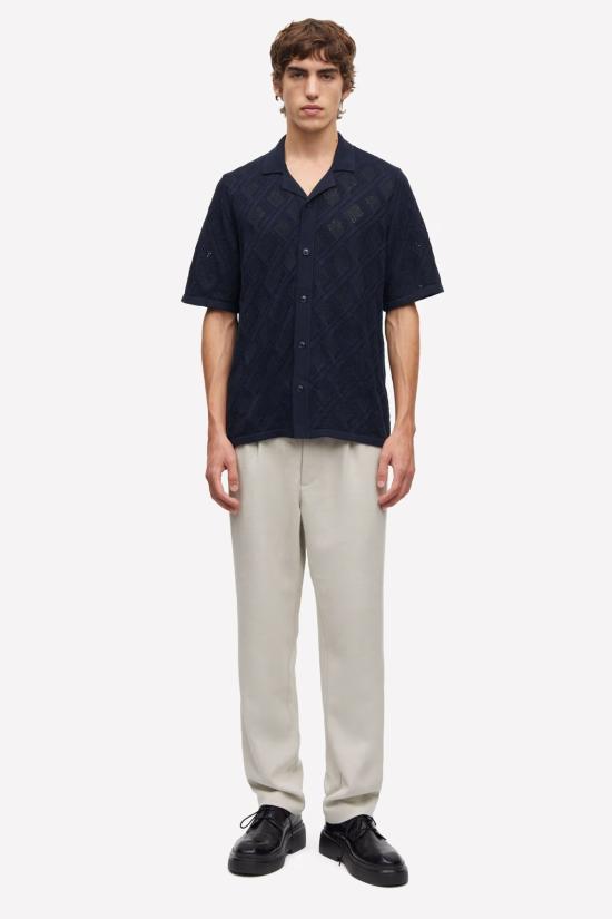 25SS 삼소앤삼소 반팔 셔츠 M25200021 SALUTE Blue - SAMSOE SAMSOE