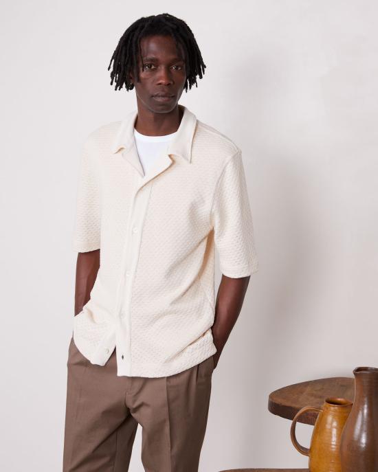 25SS 오피신 제네랄 폴로 티셔츠 S25MTEE223 ECRU Beige - OFFICINE GENERALE