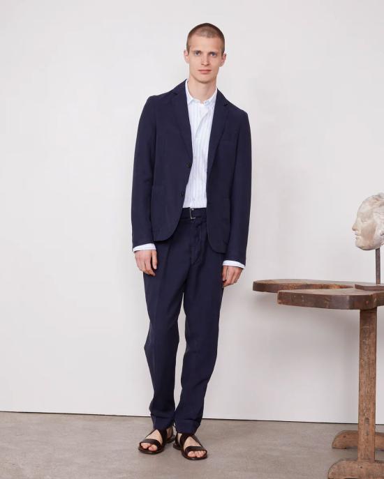 25SS 오피신 제네랄 스트레이트 팬츠 S25MTLG463 NIGHT SKY Blue - OFFICINE GENERALE