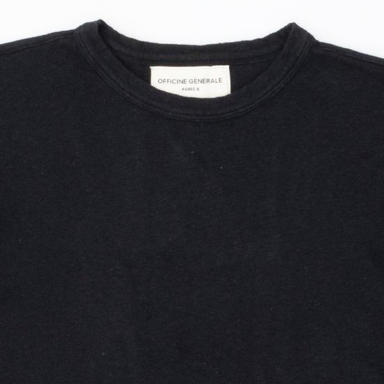 25SS 오피신 제네랄 긴팔 티셔츠 S25WTEE212 BLACK Black - OFFICINE GENERALE