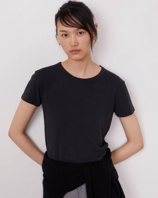 25SS 오피신 제네랄 긴팔 티셔츠 S25WTEE212 BLACK Black - OFFICINE GENERALE