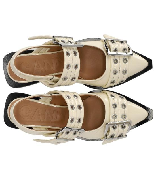 25FW 가니 플랫 슈즈 S2842 135 36 Ivory - GANNI